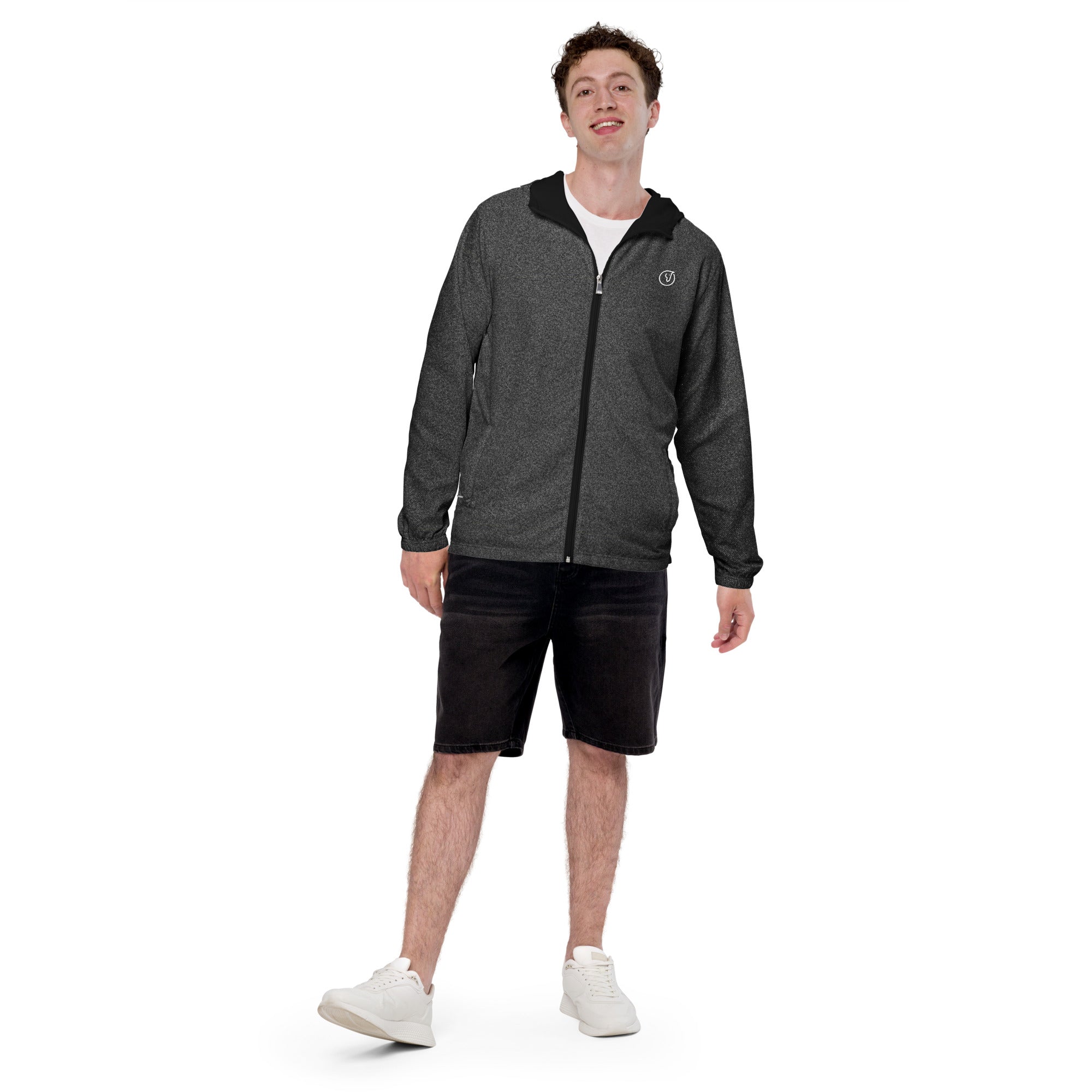 Men’s Pattens Grey Windbreaker Jacket - Mirfia