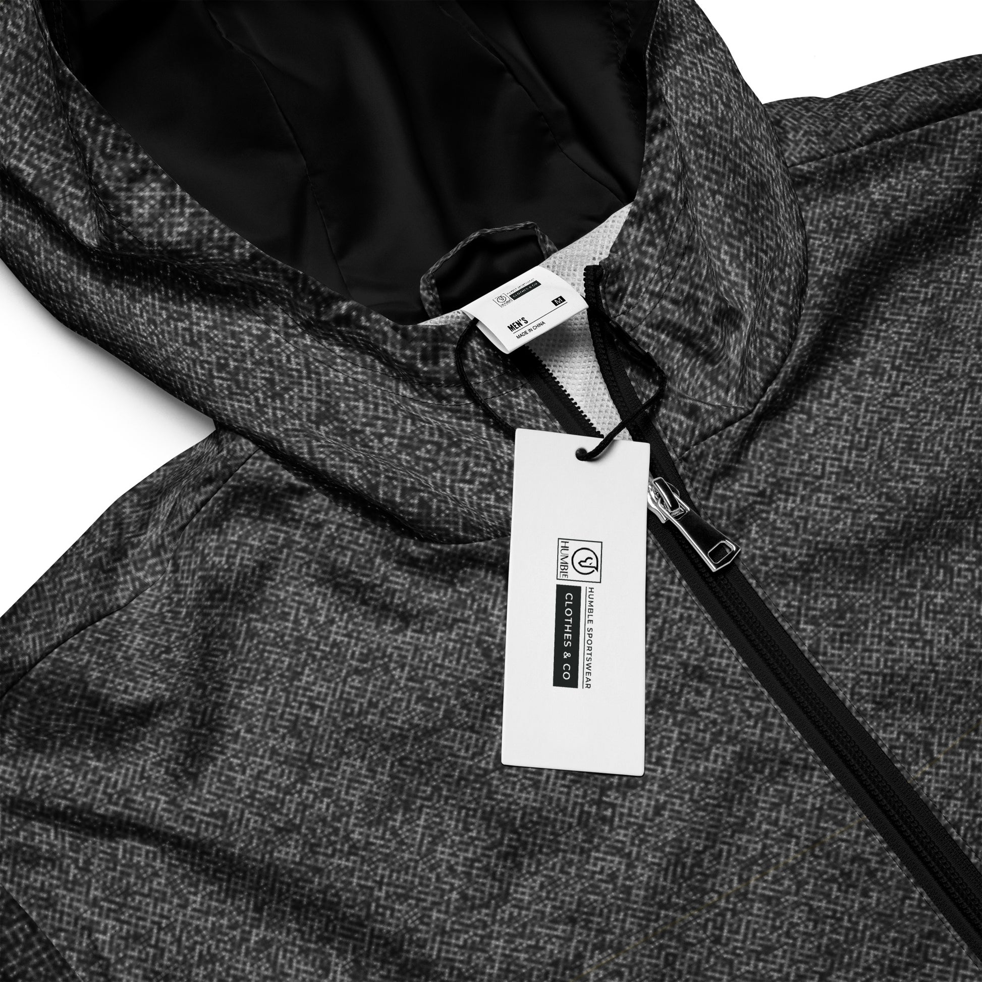 Men’s Pattens Grey Windbreaker Jacket - Mirfia