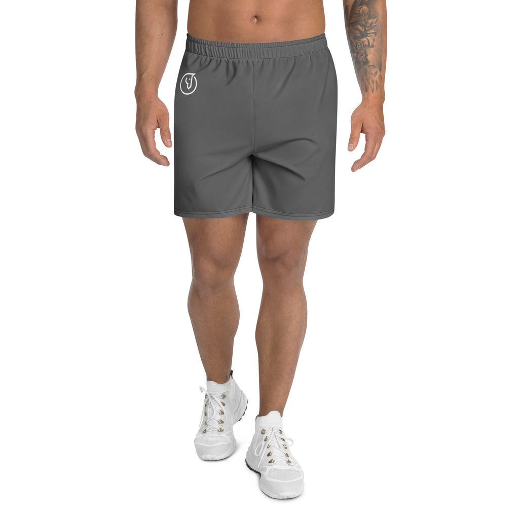 grey performance workout shorts for men