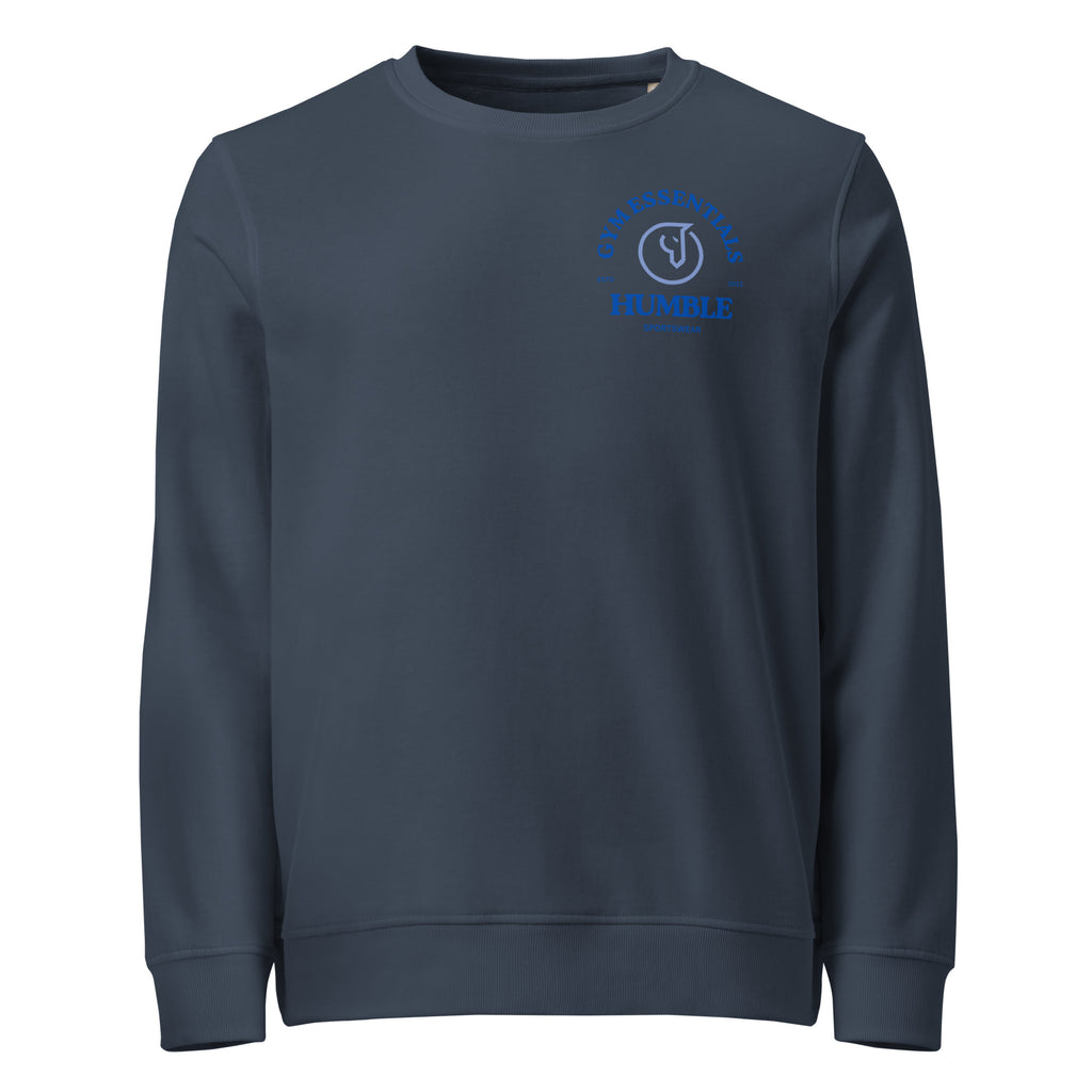 men's french navy gym crewneck sweatshirt flat lay