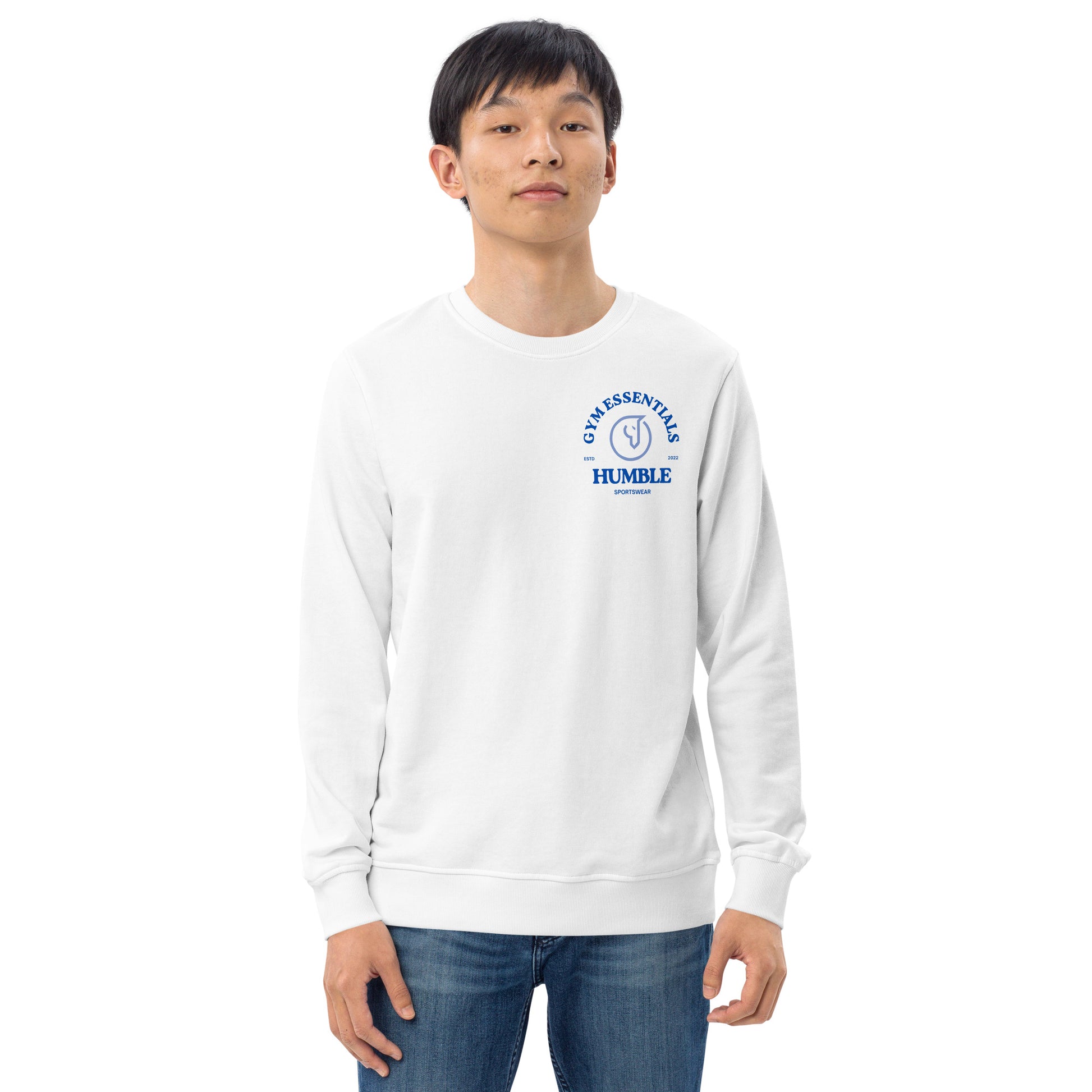 men's long sleeve white fleece top
