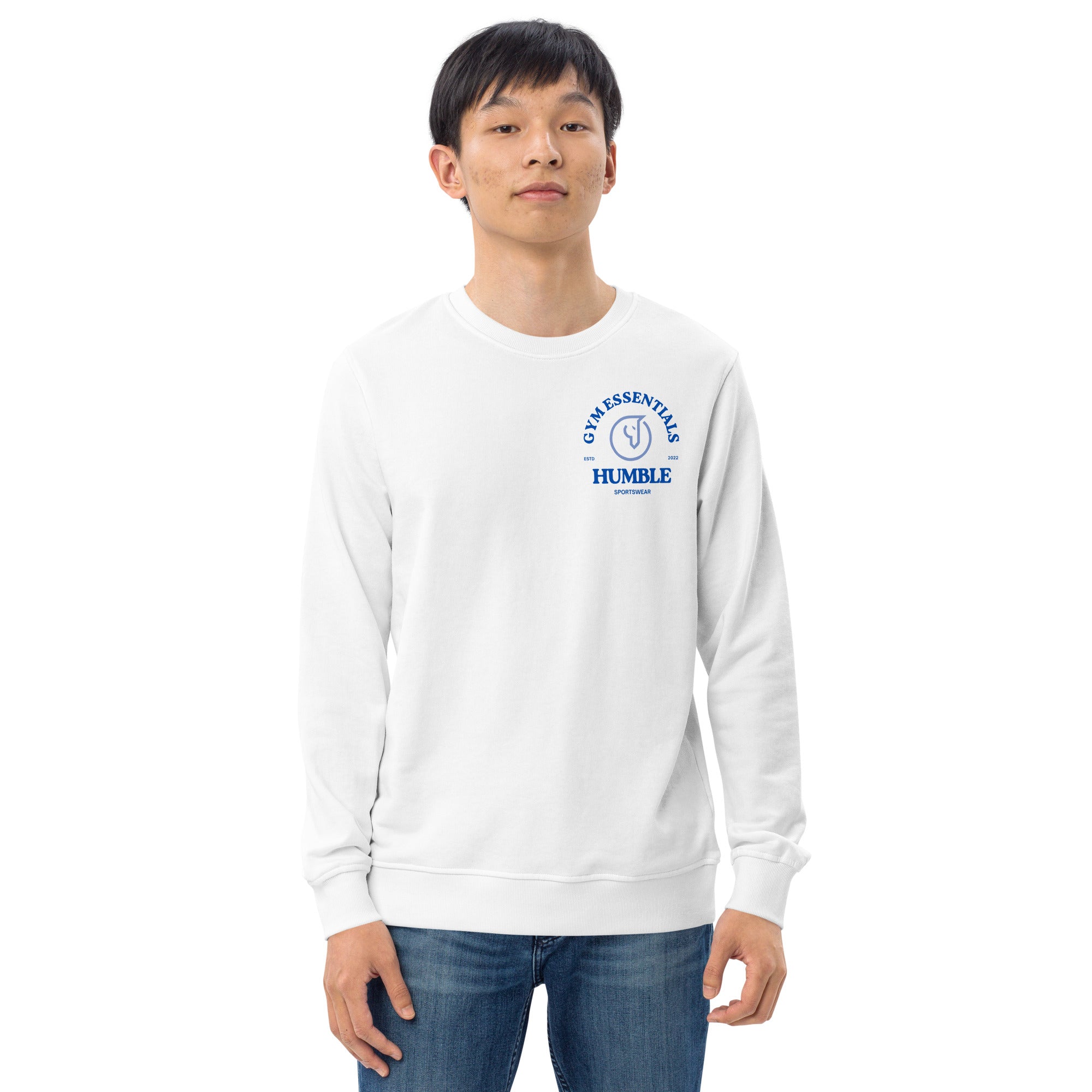 men's long sleeve white fleece top
