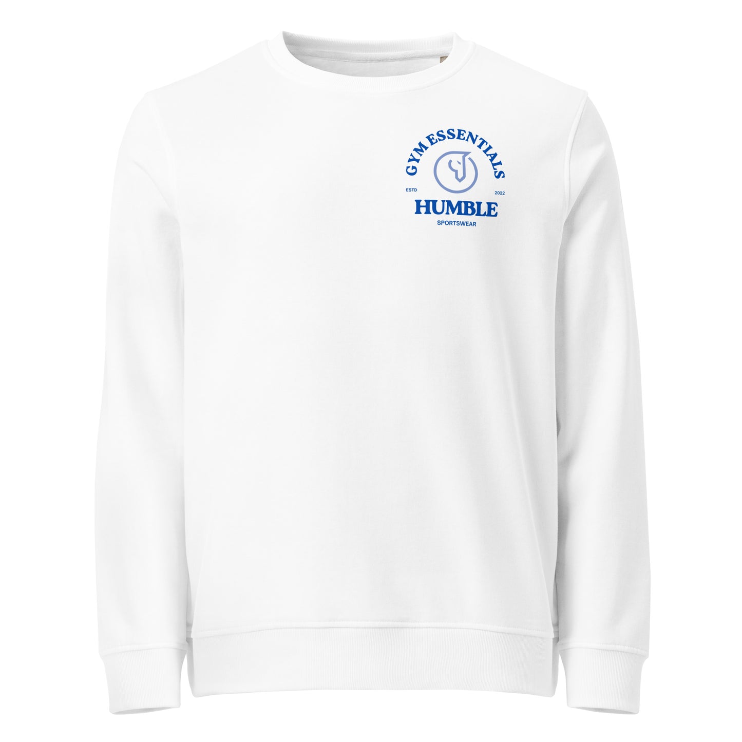 casual men's white sweatshirt for gym