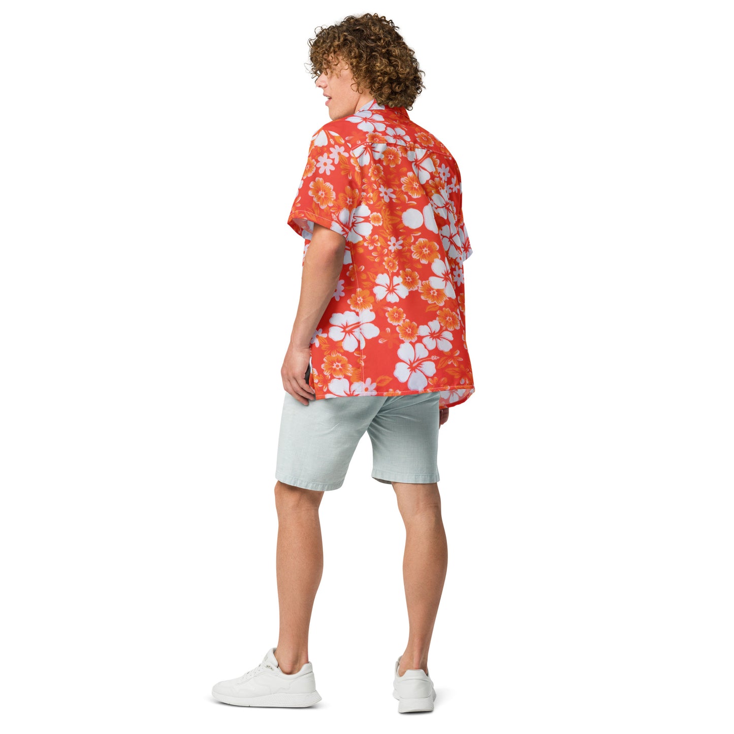 hawaiian floral button shirt