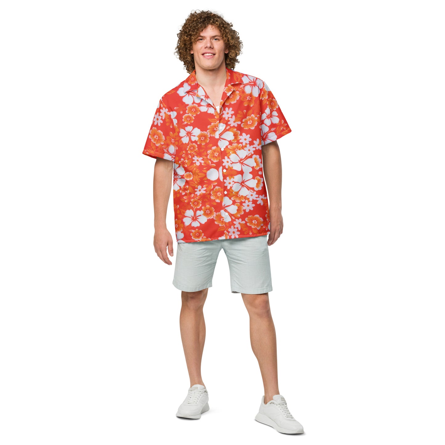 hawaiian floral button shirt