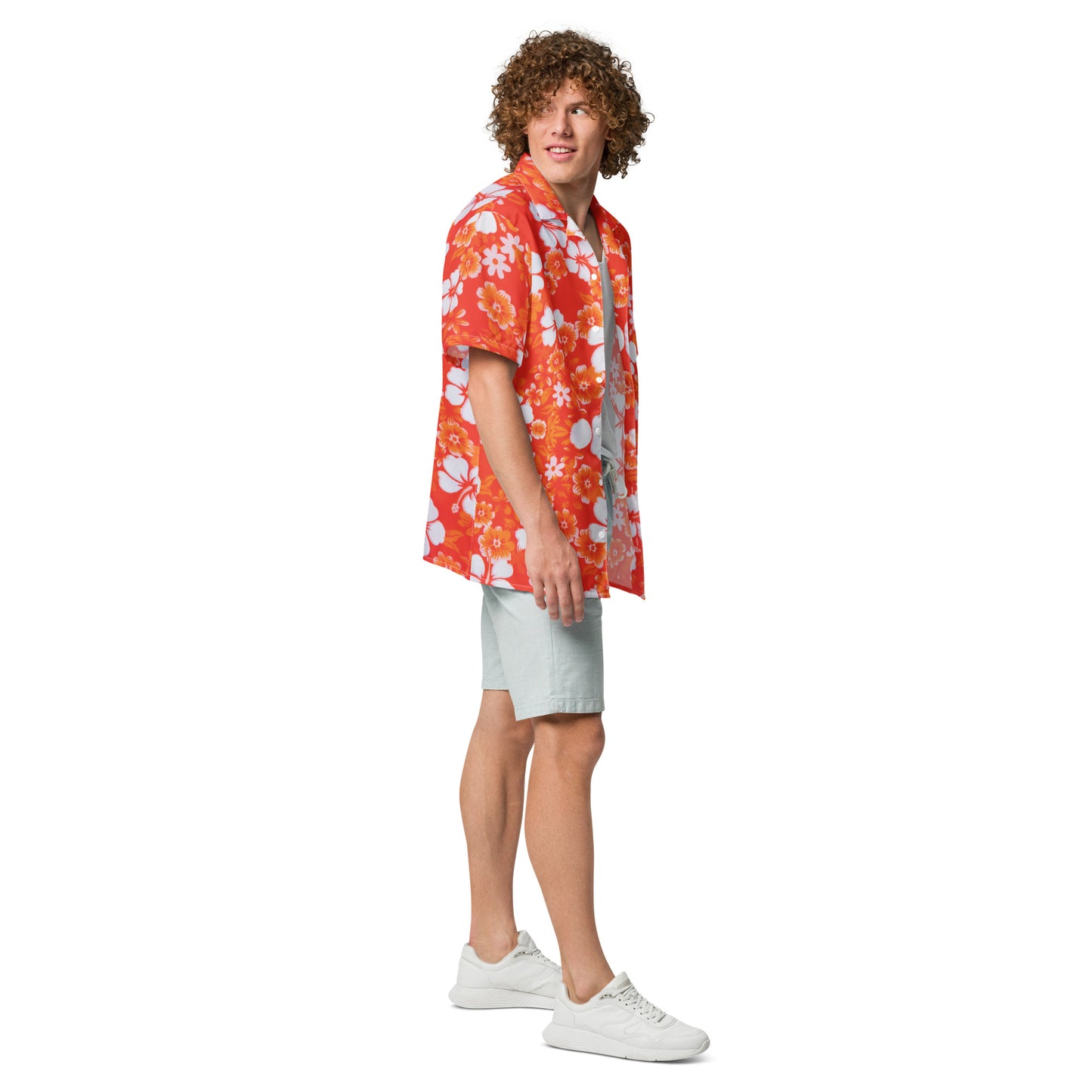 hawaiian floral button shirt