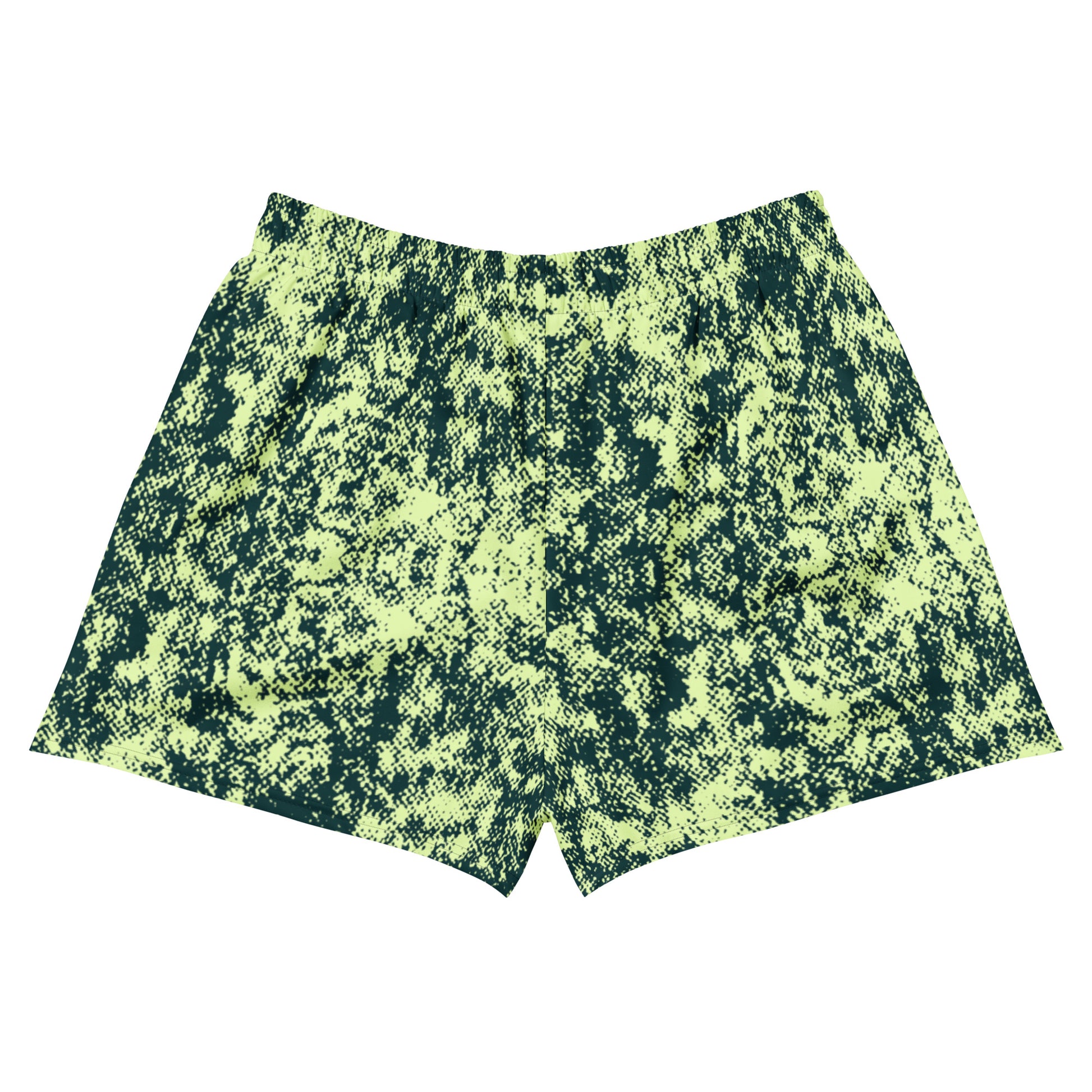 back view of men's gym training shorts in ivy green