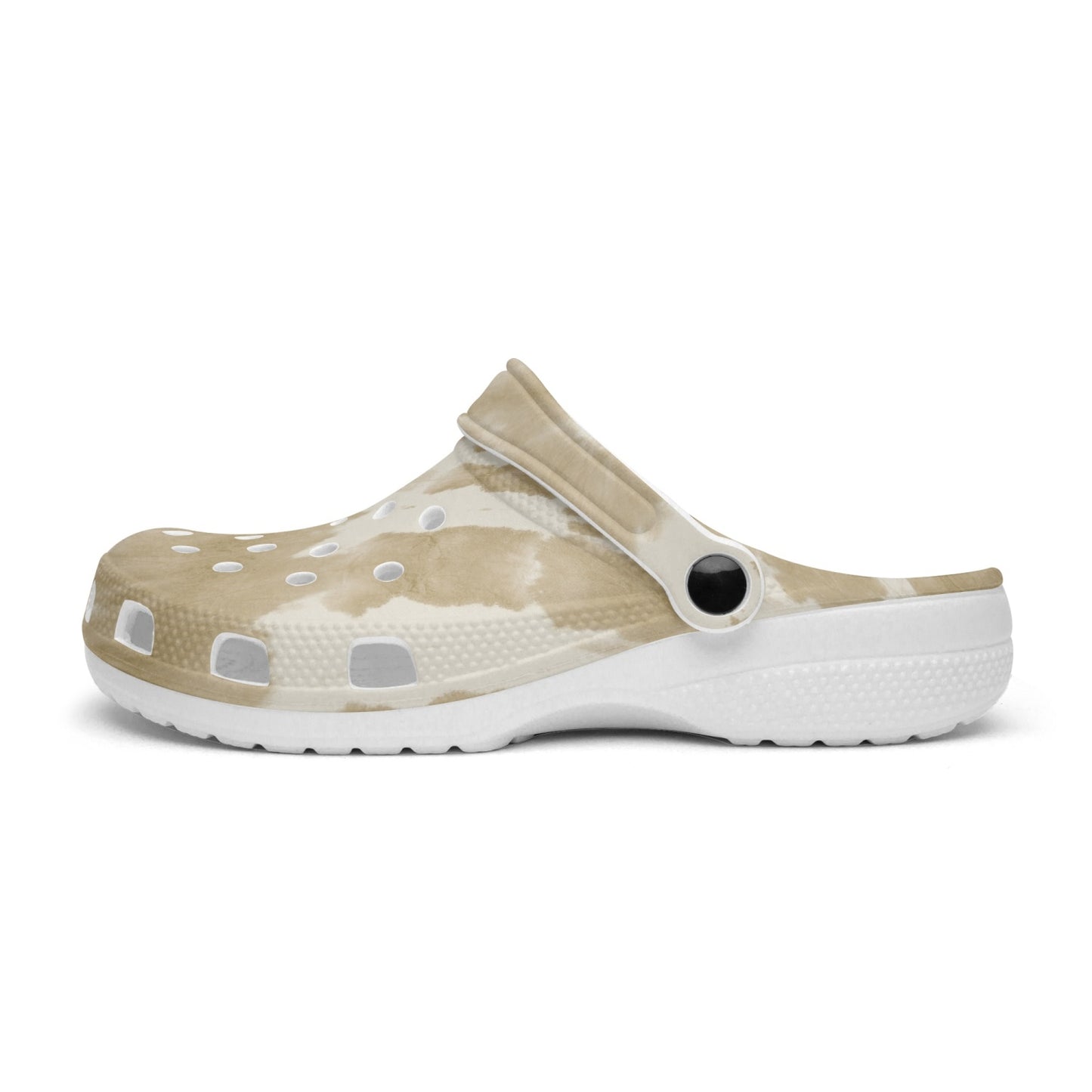 men's lightweight clogs abstract beige with white base