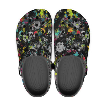 men's lightweight clogs abstract black with arch support 