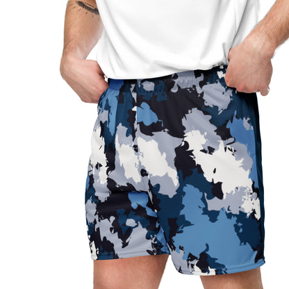 recycled men's mesh shorts blue 