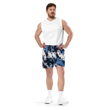 recycled men's mesh shorts blue 