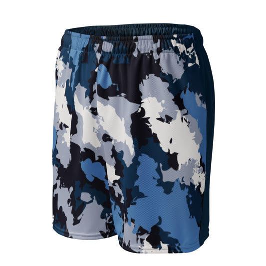 recycled men's mesh shorts blue 