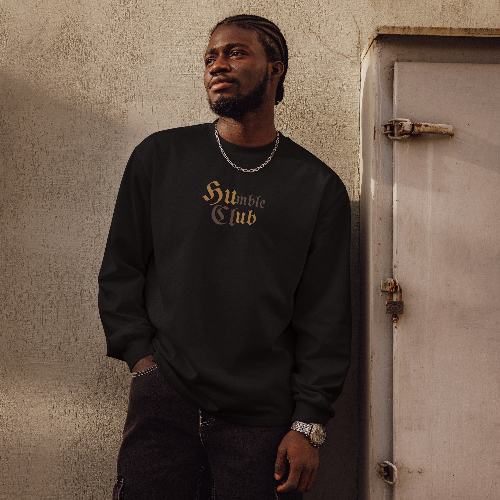 men's multicolor heavyweight crewneck sweatshirt front