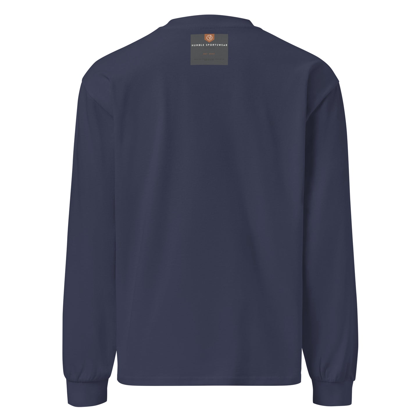 back view of men's blue warm fleece top
