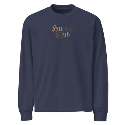 front view of men's blue graphic sweatshirt 