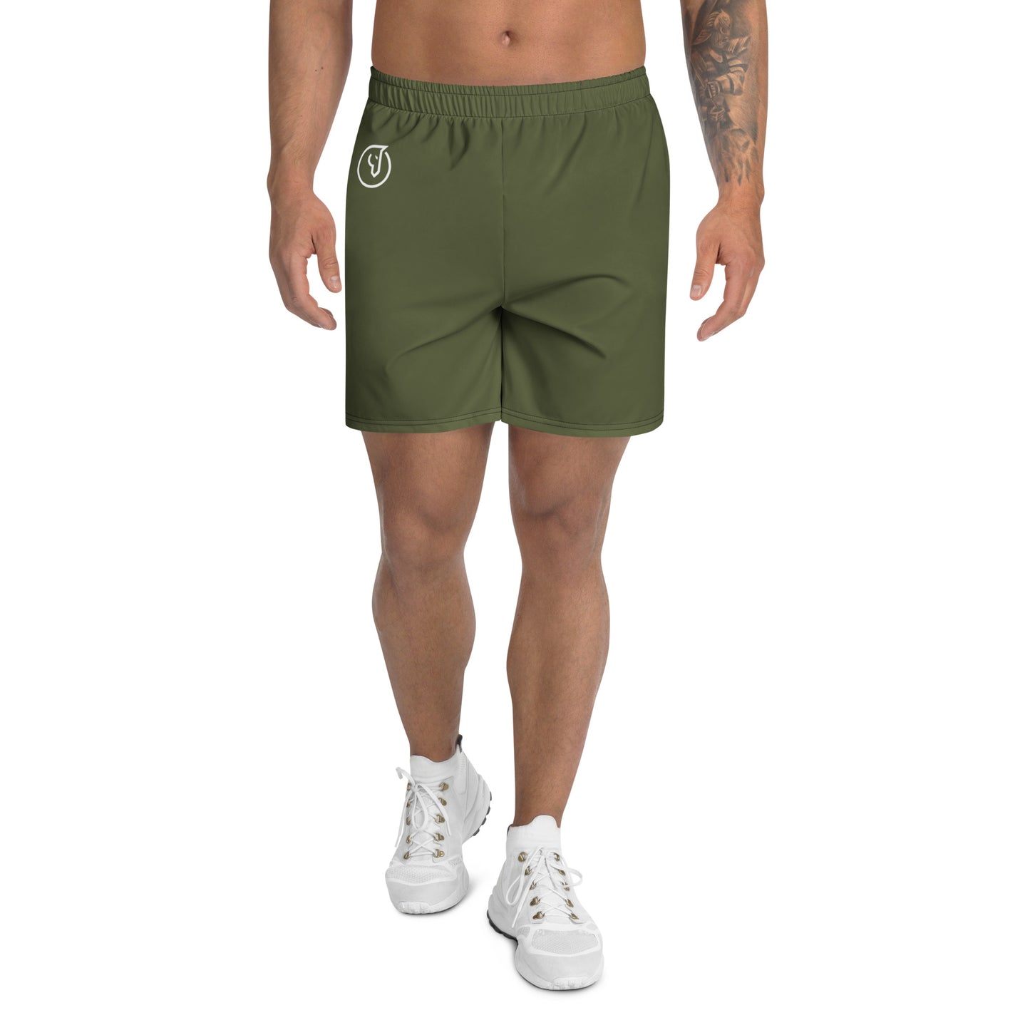men's olive green fitness shorts 