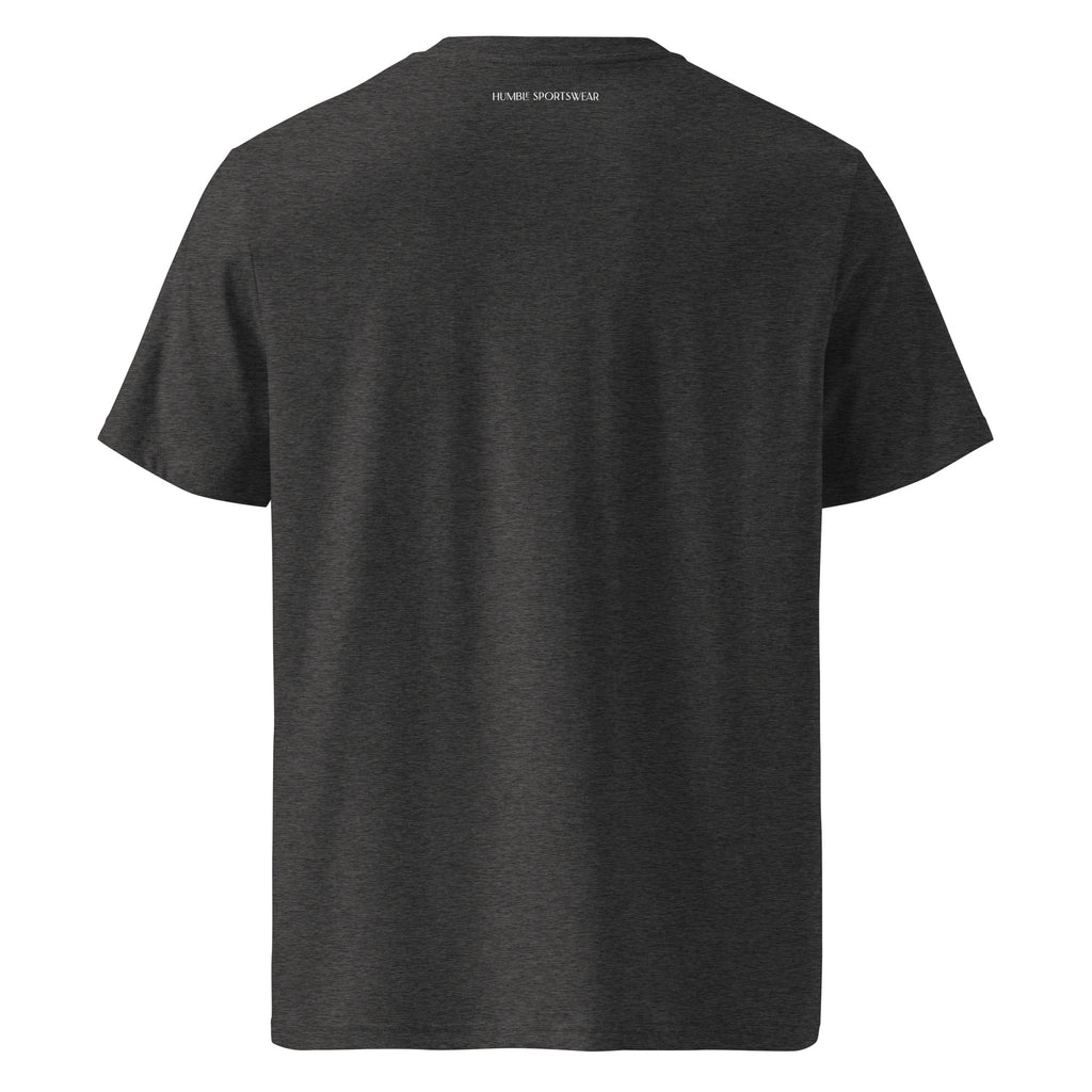 sustainable grey ribbed crew neck t-shirt 