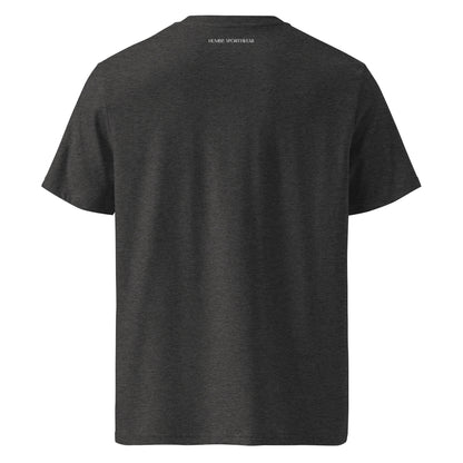 sustainable grey ribbed crew neck t-shirt 