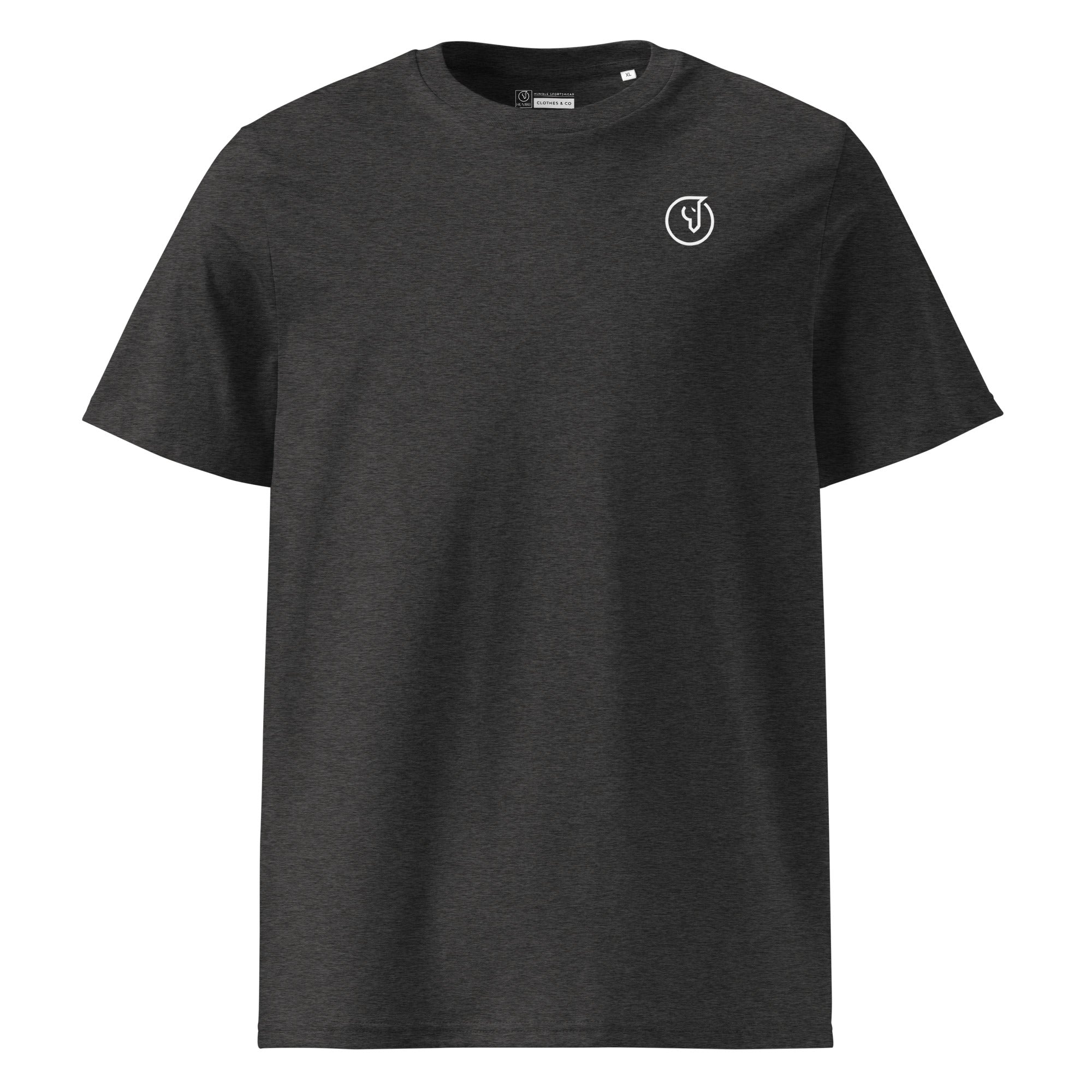 grey ribbed neck short sleeve men's shirt 