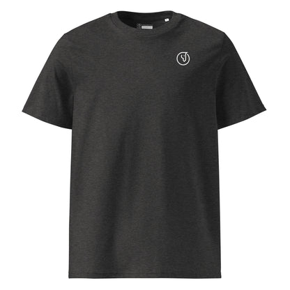 grey ribbed neck short sleeve men's shirt 