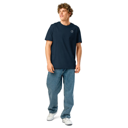 soft organic cotton men's navy top
