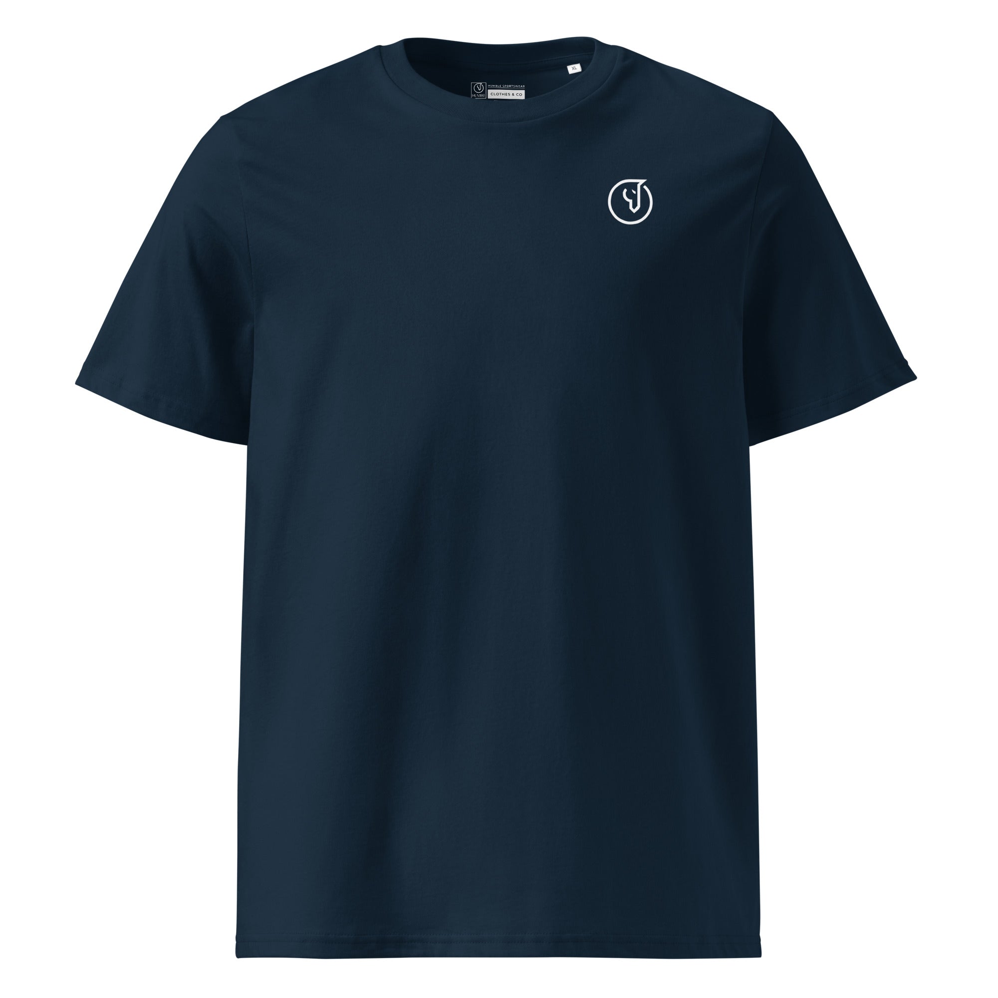men's navy t-shirt with logo