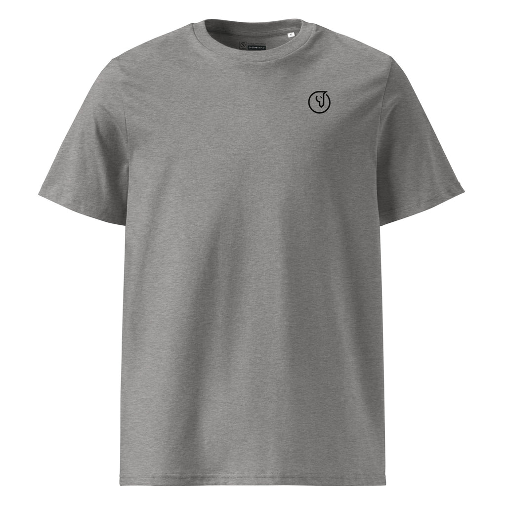 grey eco-friendly ribbed neck shirt for men