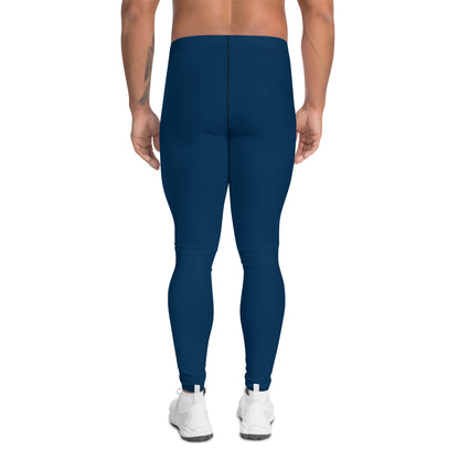 men's performance leggings navy blue 