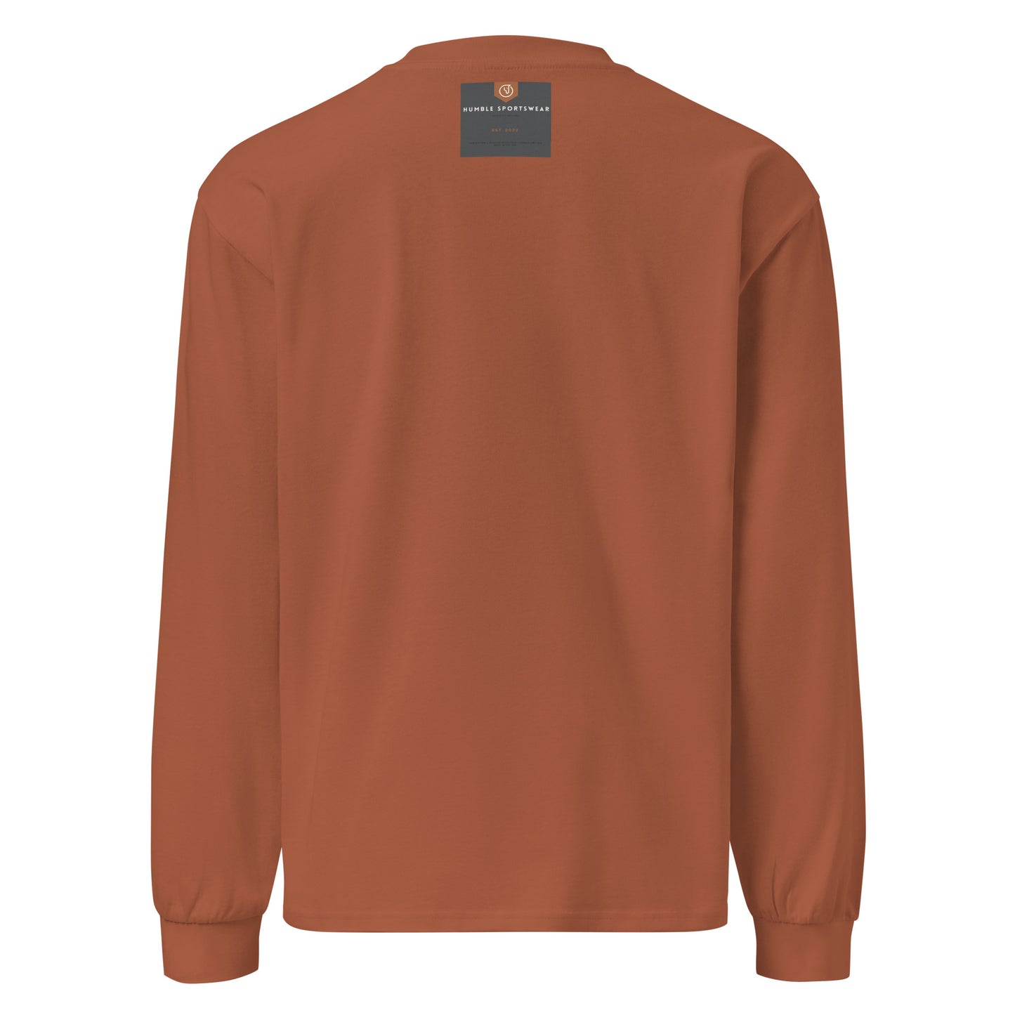 men's printed long sleeve premium cotton heavyweight sweatshirt clay