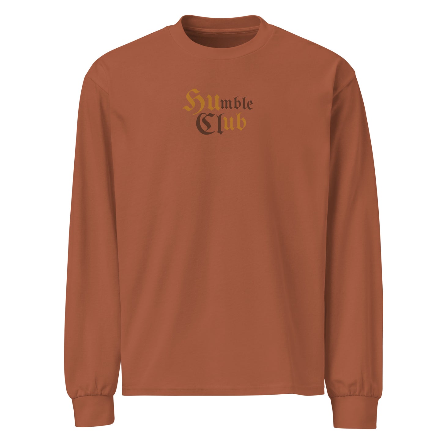 men's printed long sleeve premium cotton heavyweight sweatshirt clay