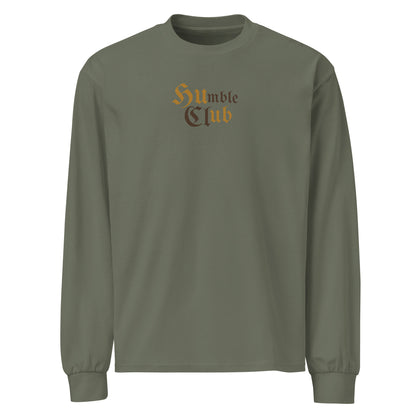 men's printed long sleeve premium cotton heavyweight sweatshirt cypress green