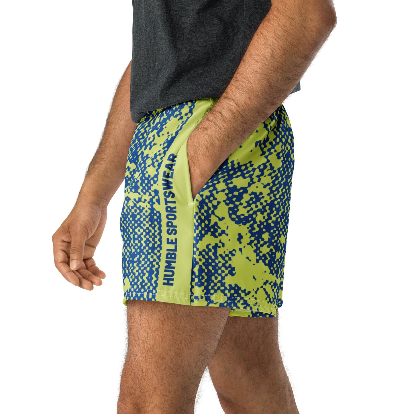 lightweight racer green active shorts for men