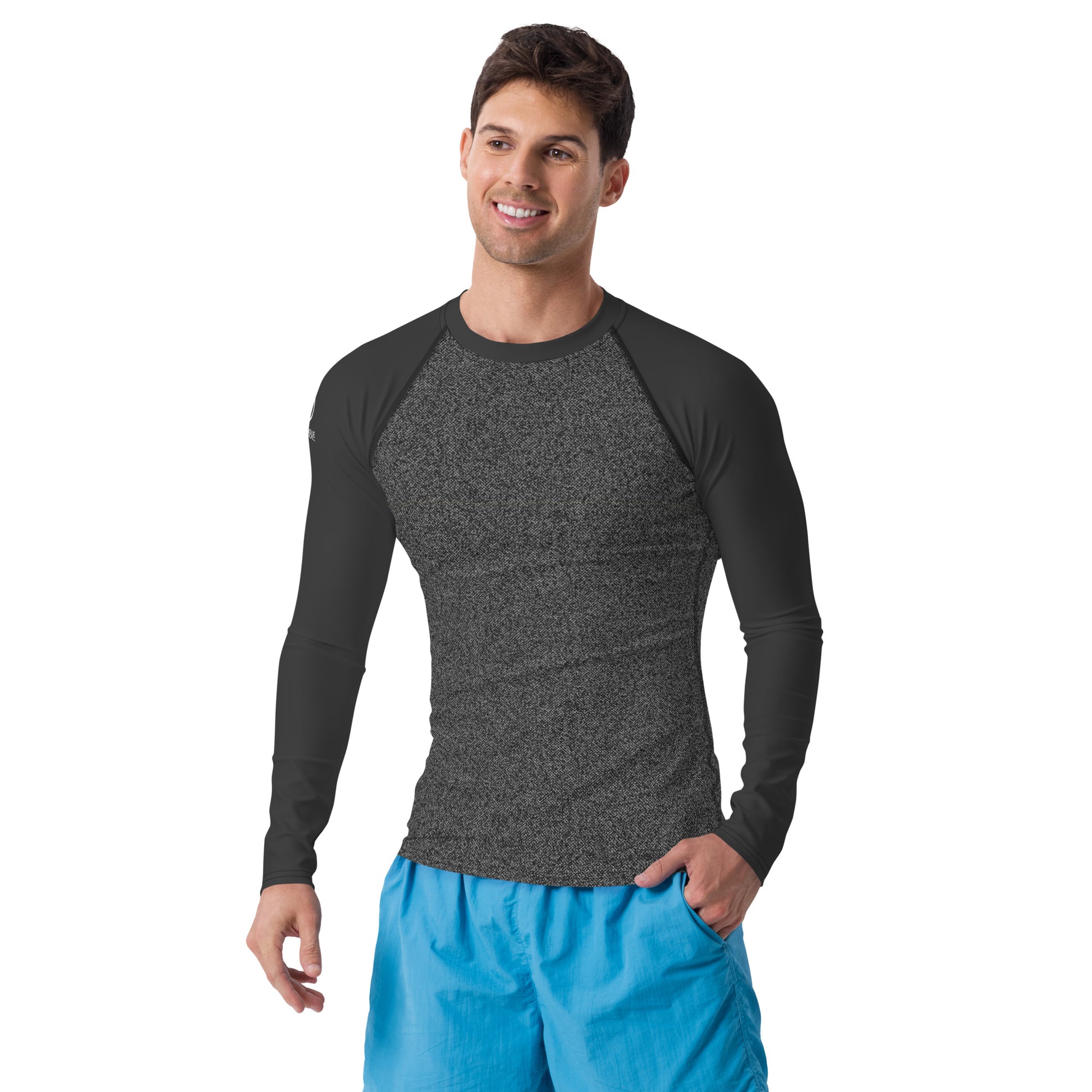 men's rash guard grey long sleeve