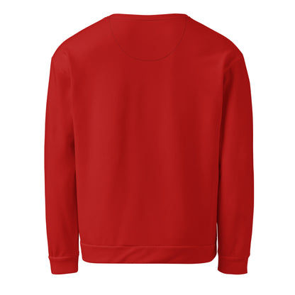 men's long sleeve loose fit recycled sweatshirt corsa red