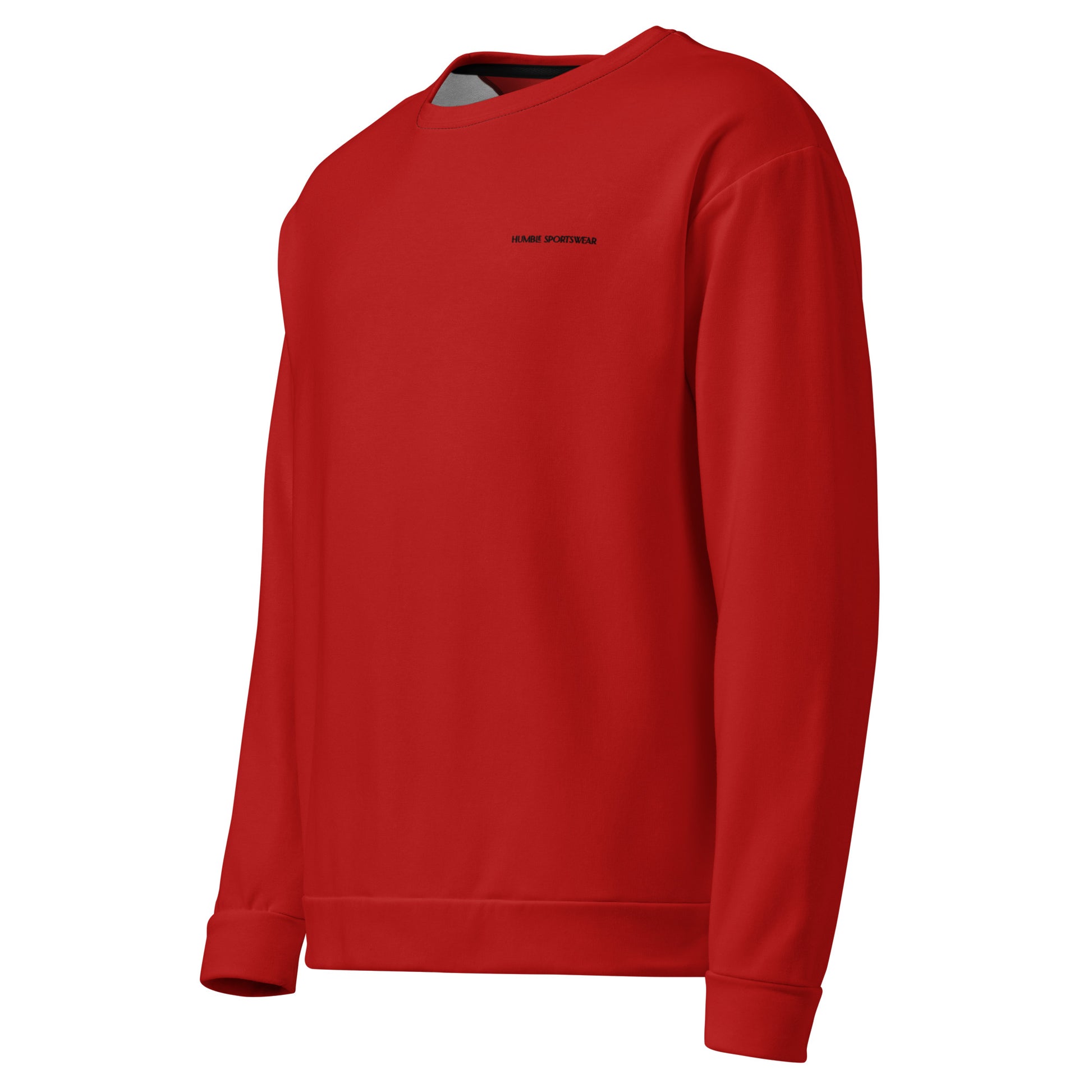 men's long sleeve loose fit recycled sweatshirt corsa red