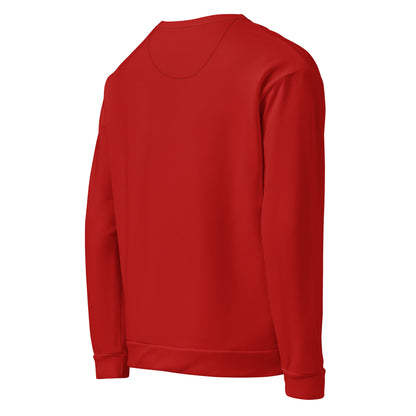 men's long sleeve loose fit recycled sweatshirt corsa red