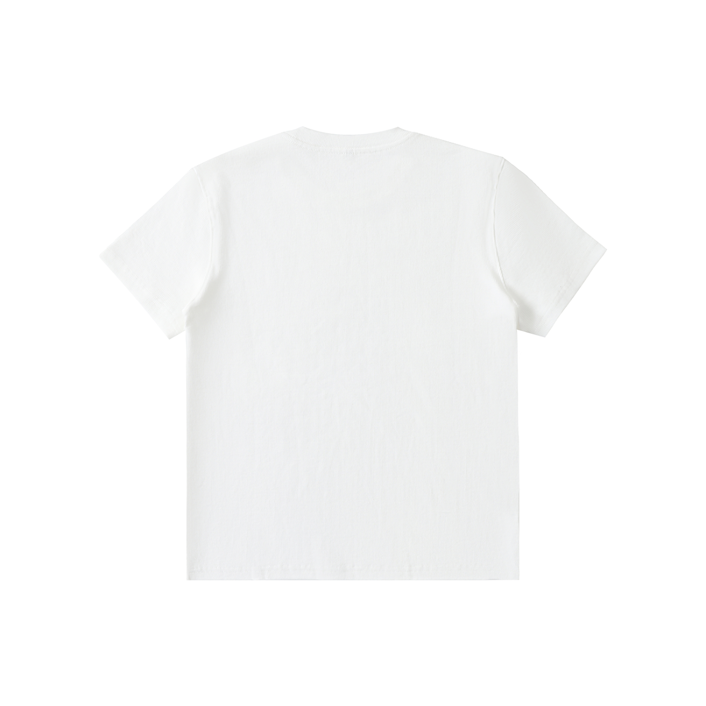 back view of stretch ribbed crop top for men