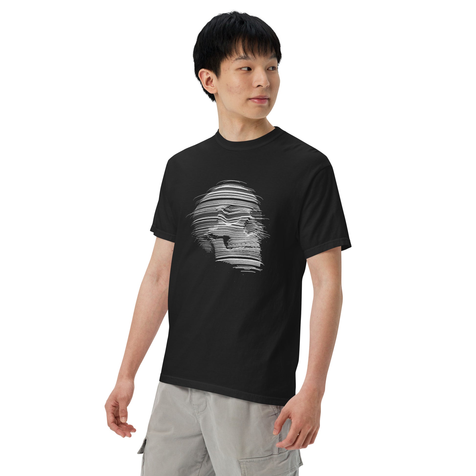 men's skull t-shirt black