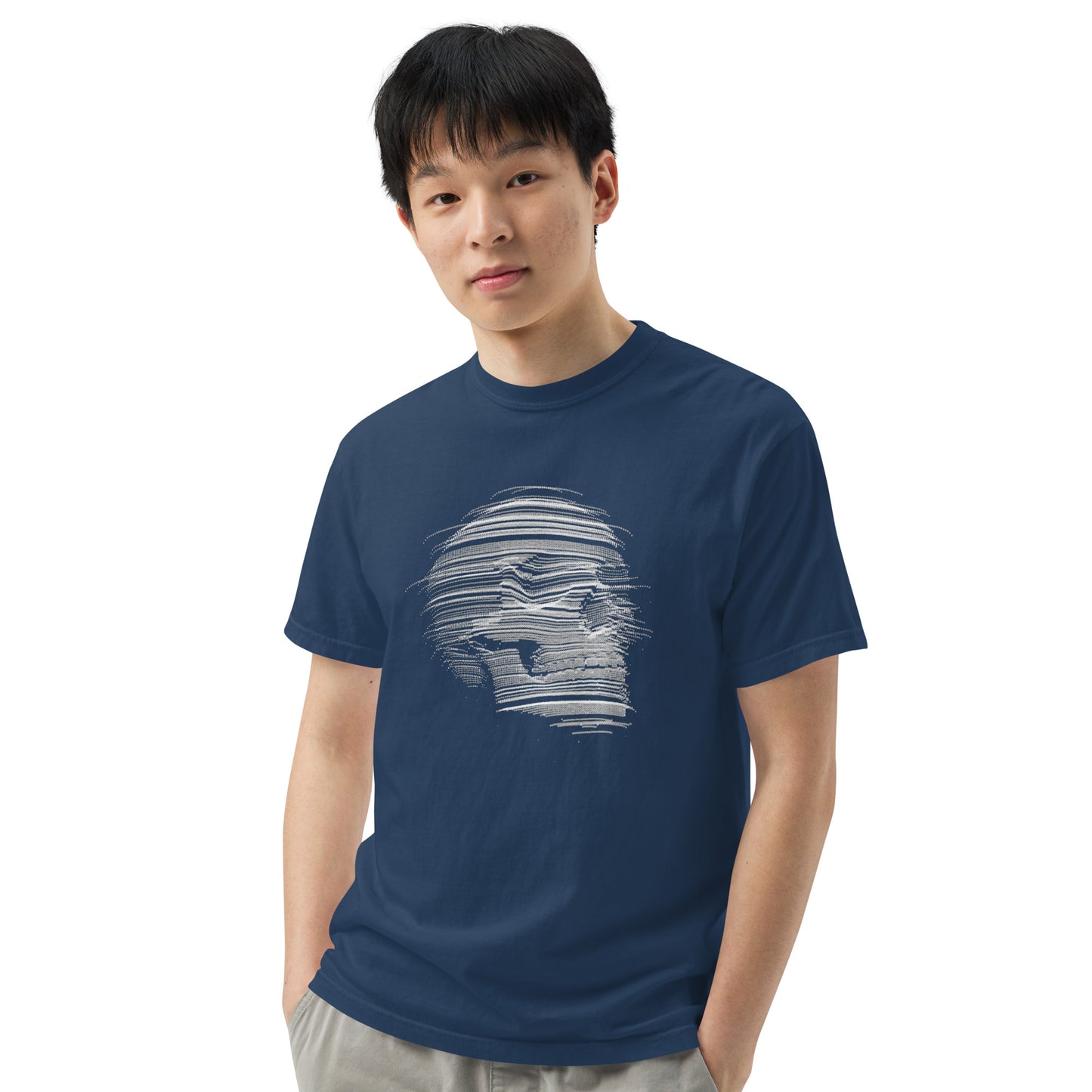 men's skull t-shirt navy