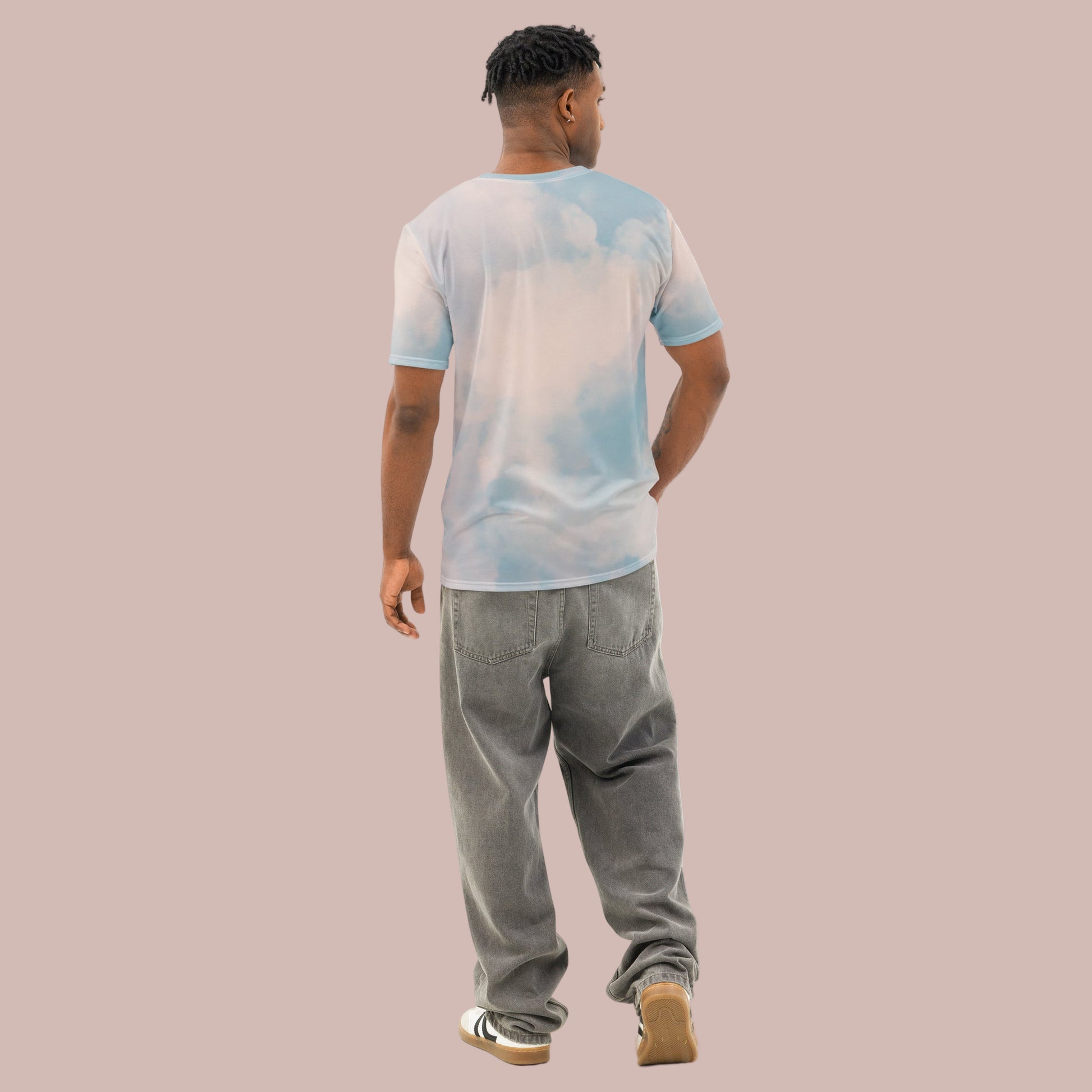 Men’s Sky Blue Cotton Crew Neck T-Shirt - Mirfia