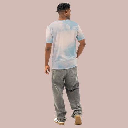 Men’s Sky Blue Cotton Crew Neck T-Shirt - Mirfia