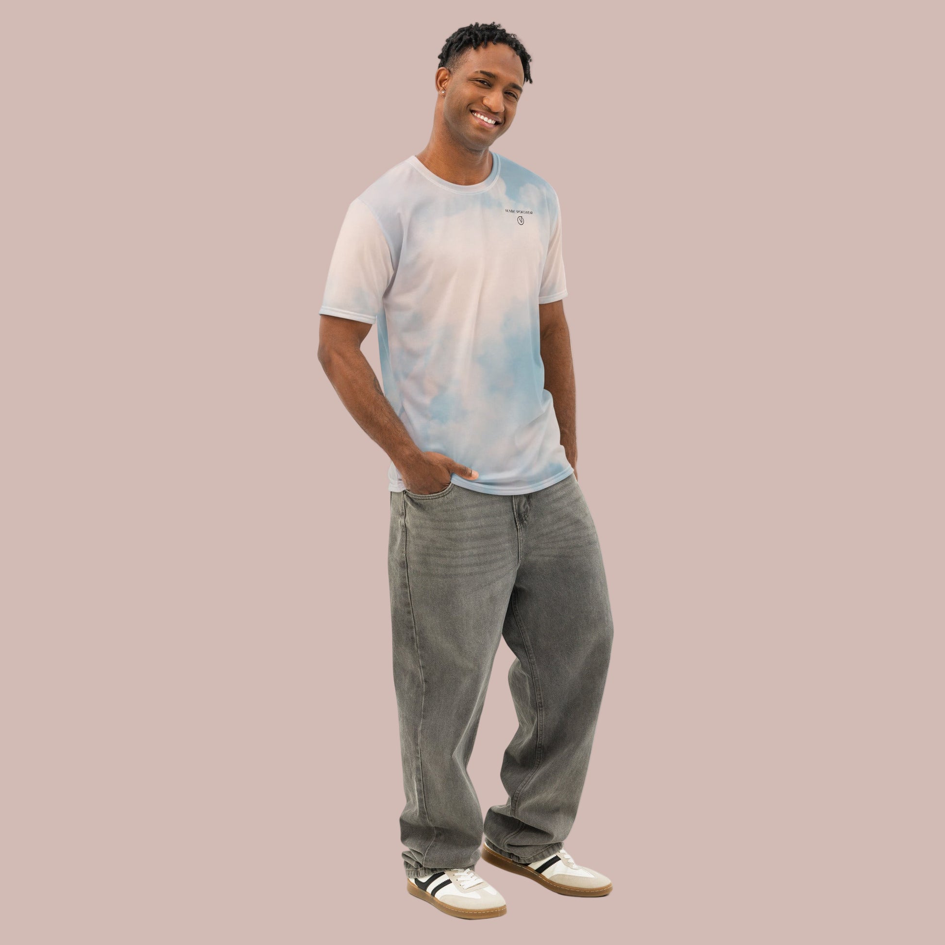 Men’s Sky Blue Cotton Crew Neck T-Shirt - Mirfia