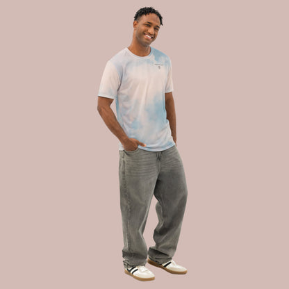 Men’s Sky Blue Cotton Crew Neck T-Shirt - Mirfia