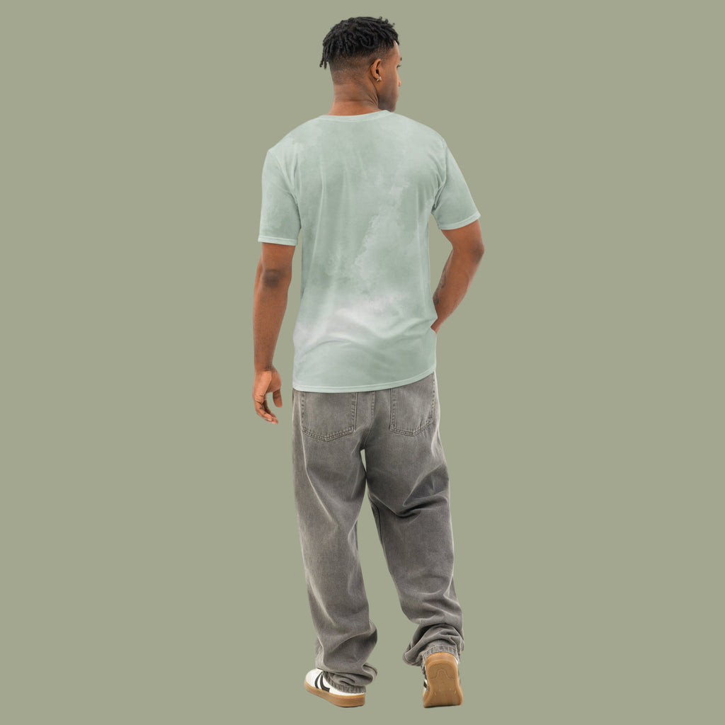 eco-friendly cotton men's green t-shirt