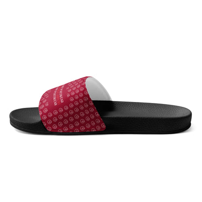 men's red slip-on slides sandals red 