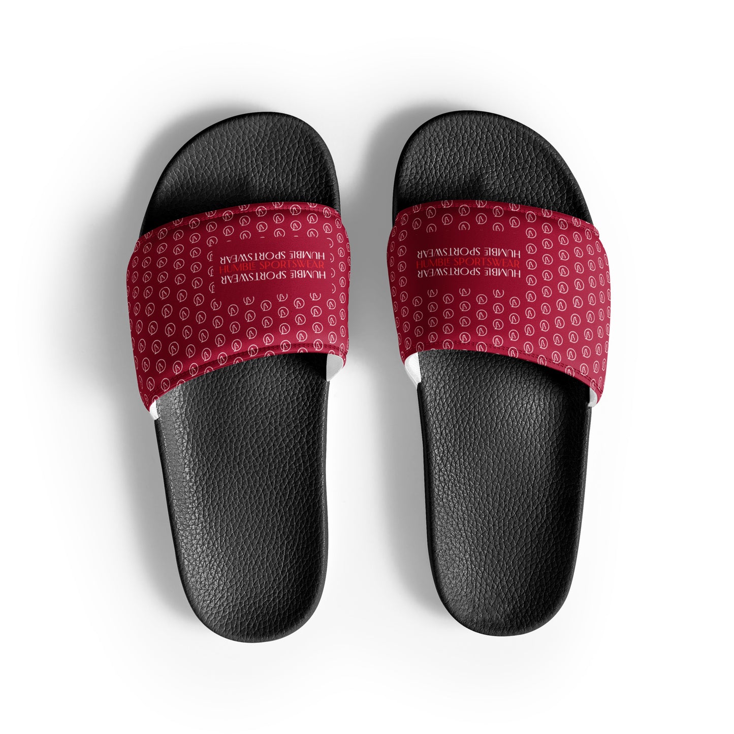 men's red slip-on slides sandals red 