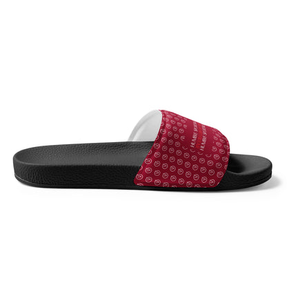 men's red slip-on slides sandals red 