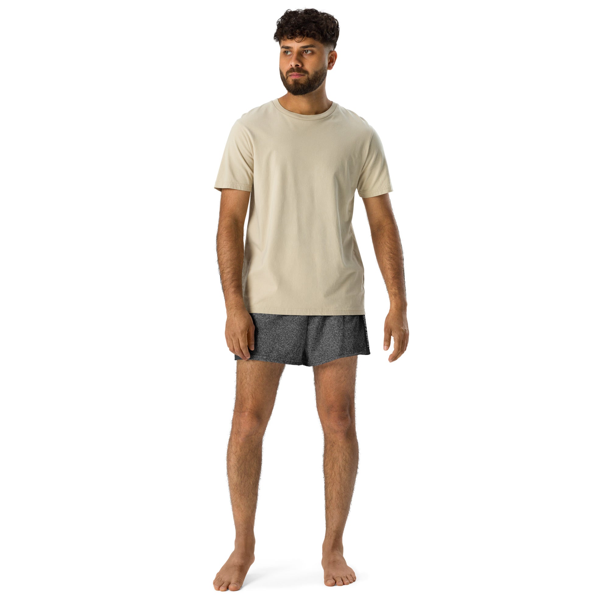 athletic shorts grey pattern design