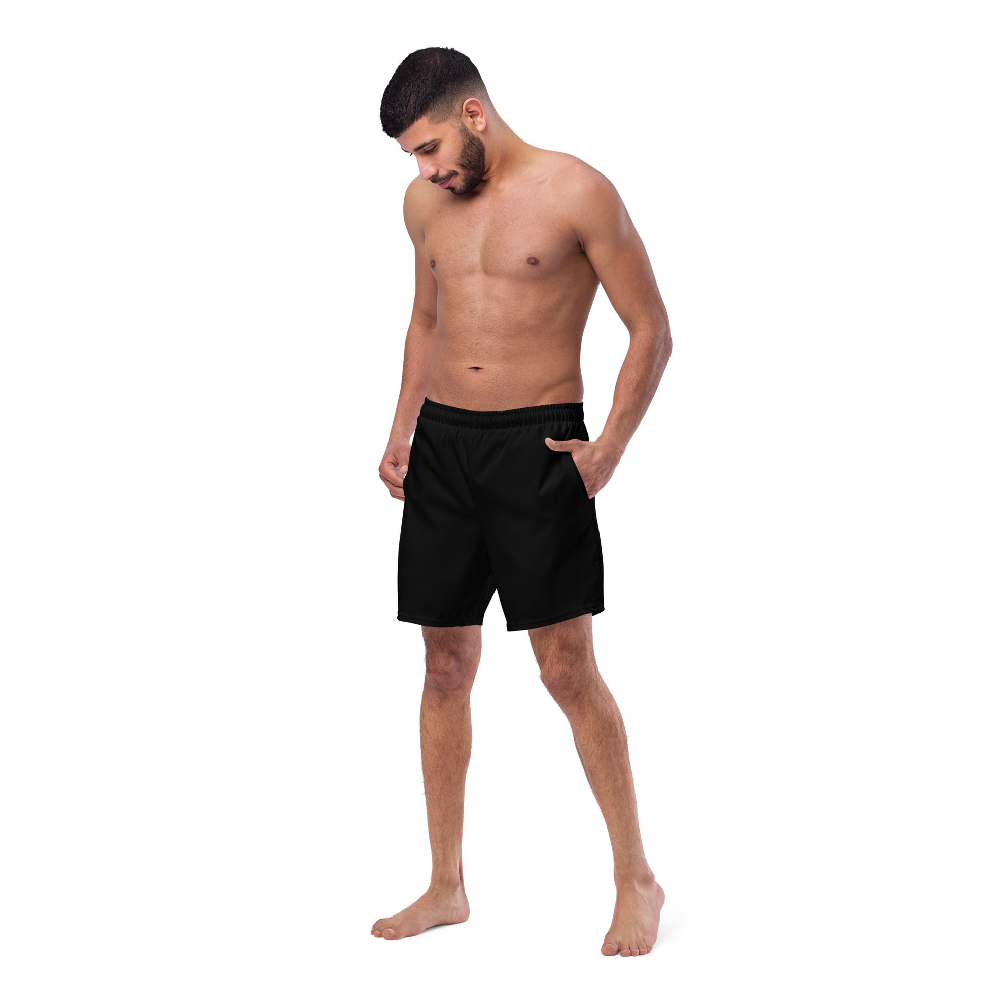 men's swim trunks black