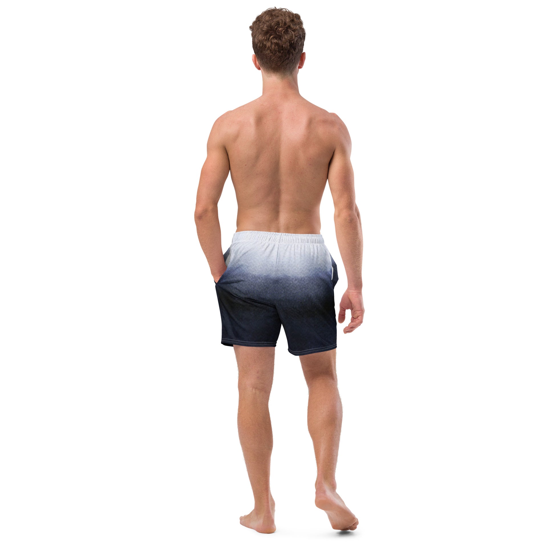 men's swim trunks gradient black